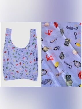 NWT Urban Outfitters BAGGU Patterned Standard Reusable Tote Bag- Sea Charms - OS